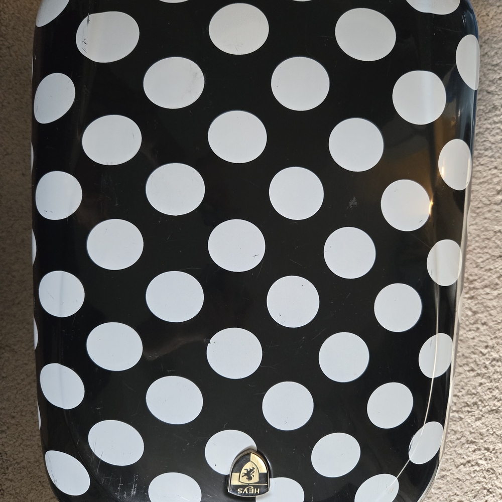 Black and White Polka Dot Luggage Carry On